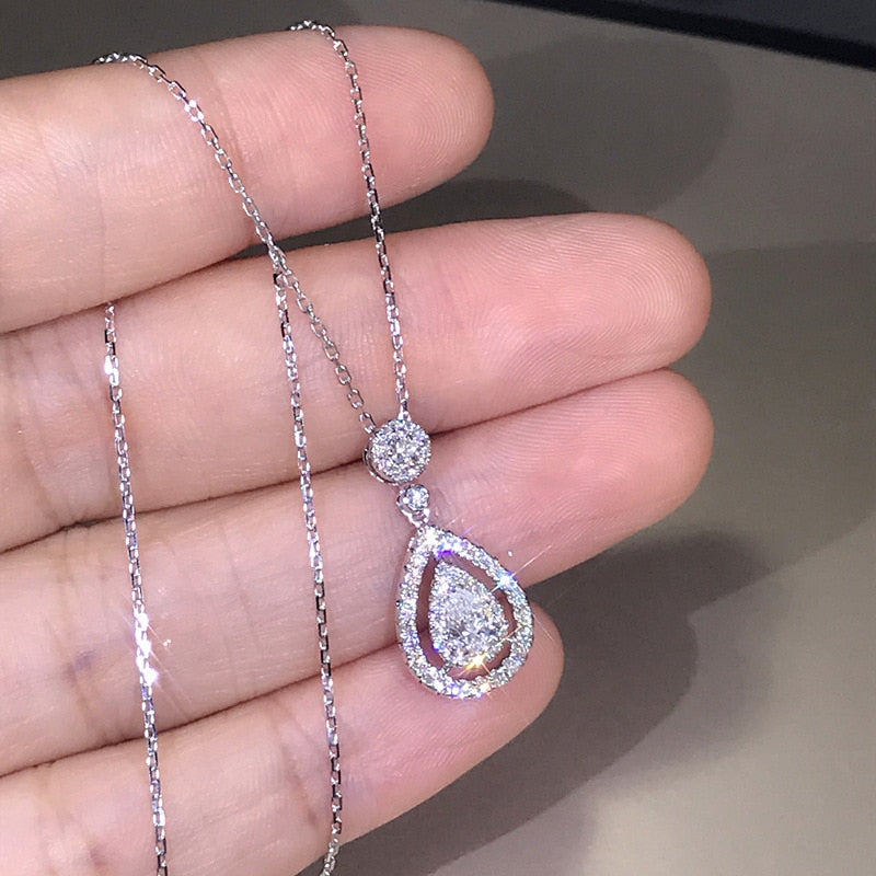 Solid 925 Silver Color Necklace