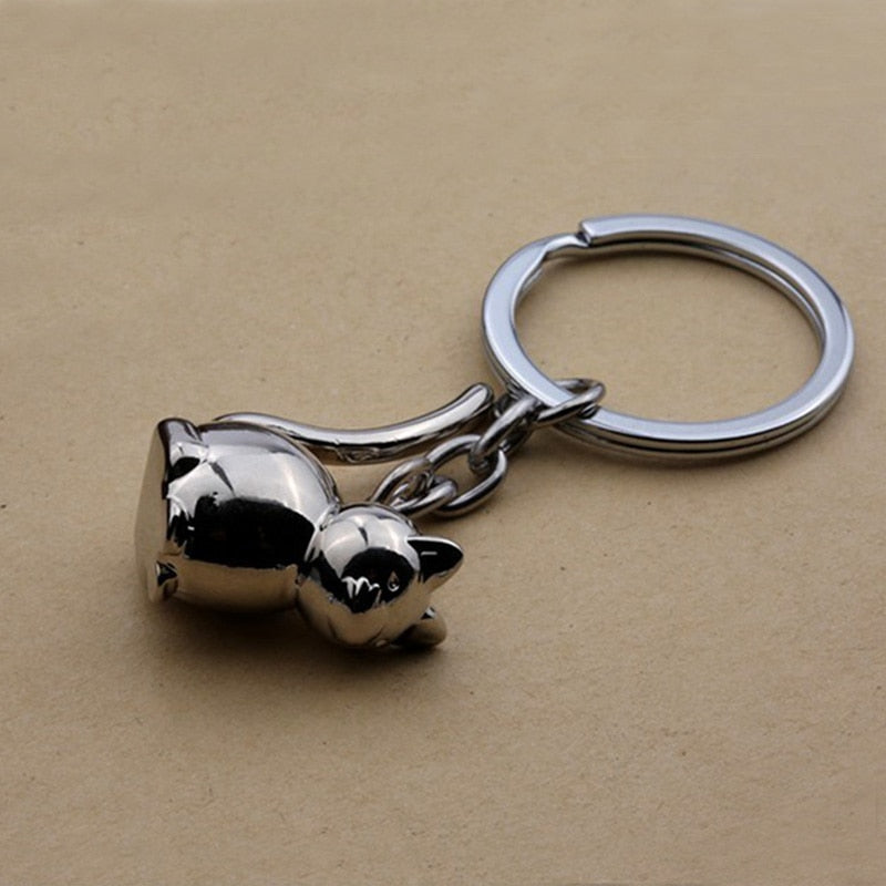 3D cat keychain