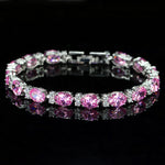 Gemstone Bangle Charm Bracelet