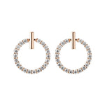 Long Crystal Tassel Gold Color Dangle Earrings