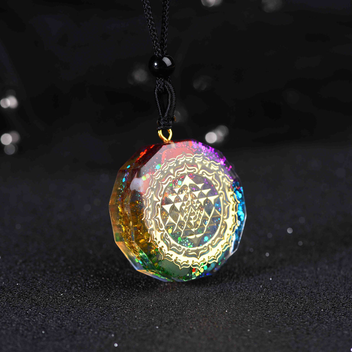 Orgonite Pendant Sri Yantra Necklace