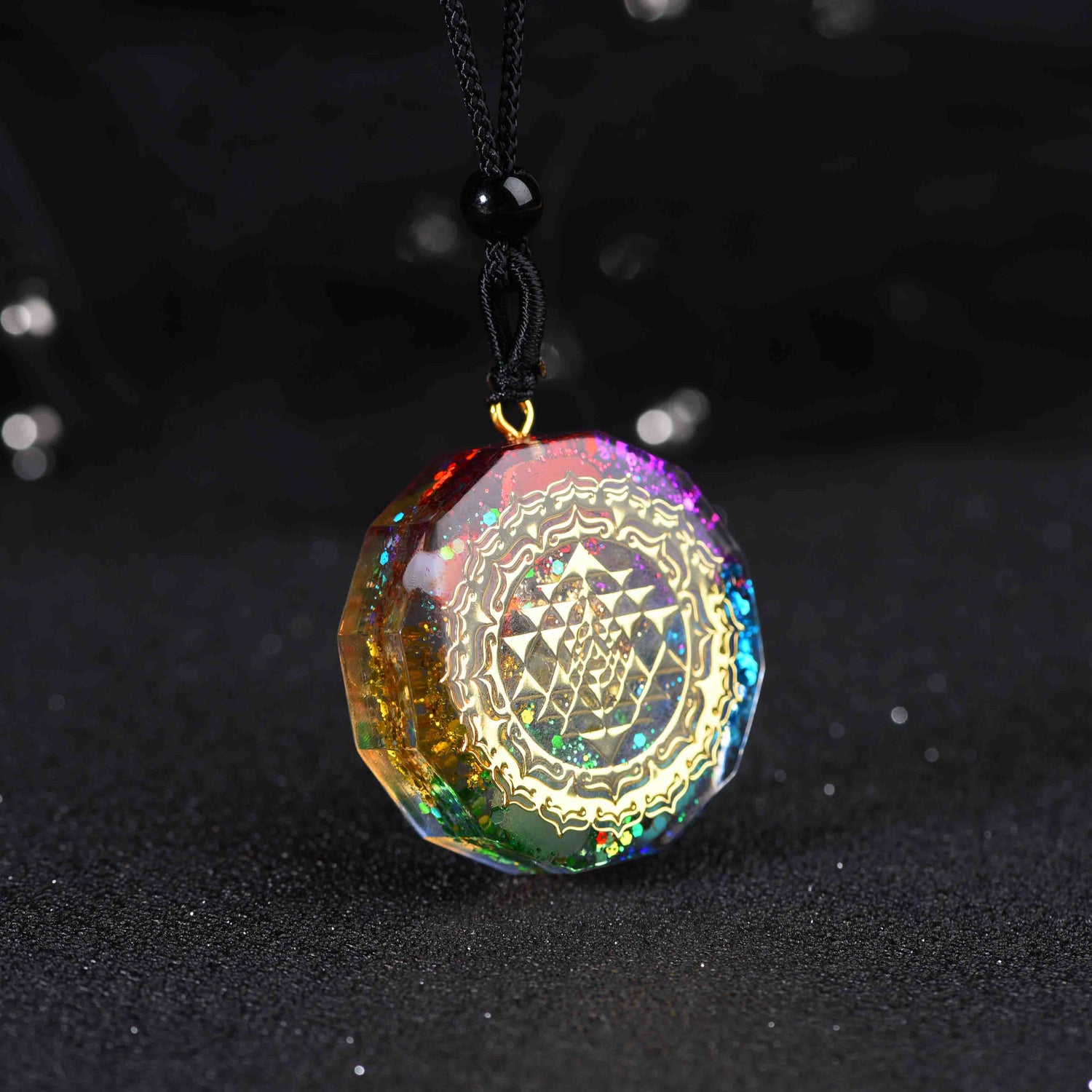 Orgonite Pendant Sri Yantra Necklace