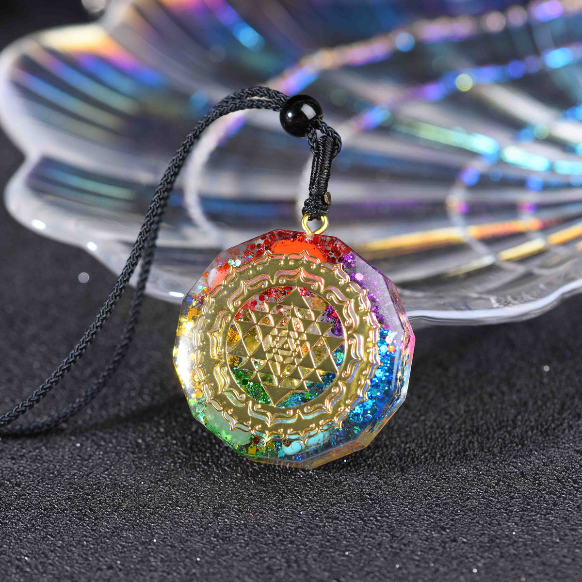 Orgonite Pendant Sri Yantra Necklace