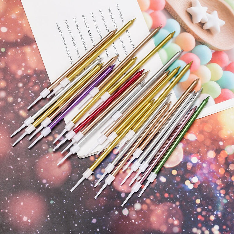 Multi Color Long Pencil Candles