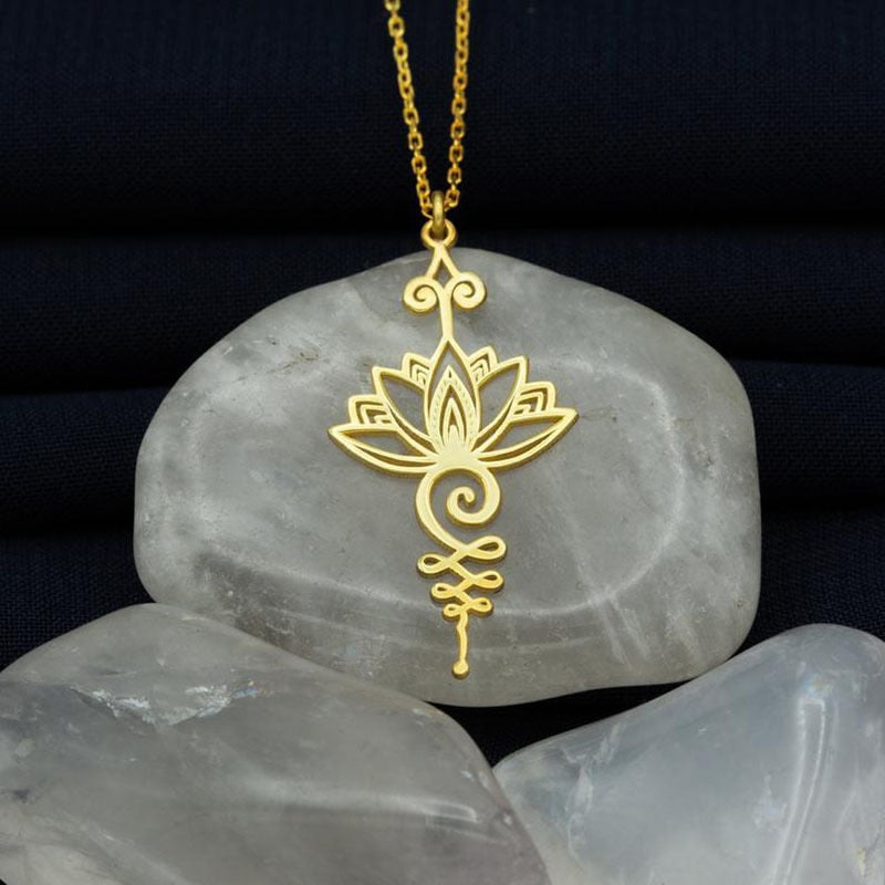 Artistic Lotus Flower Pendant Hippie Necklaces