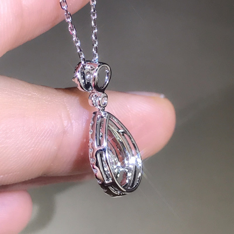 Solid 925 Silver Color Necklace