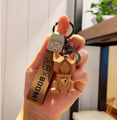 Cartoon Method Fighting Dog Keychains