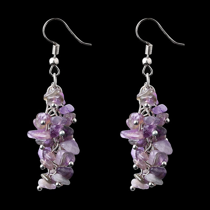 Beads Crystal Stone Pendants Earrings