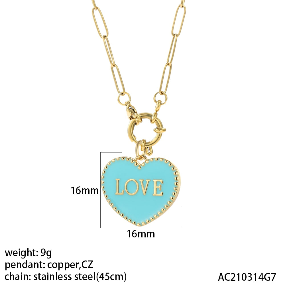 Red Heart Love Pendant for Women