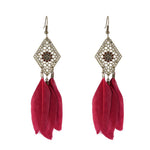 Fringed water drops earrings