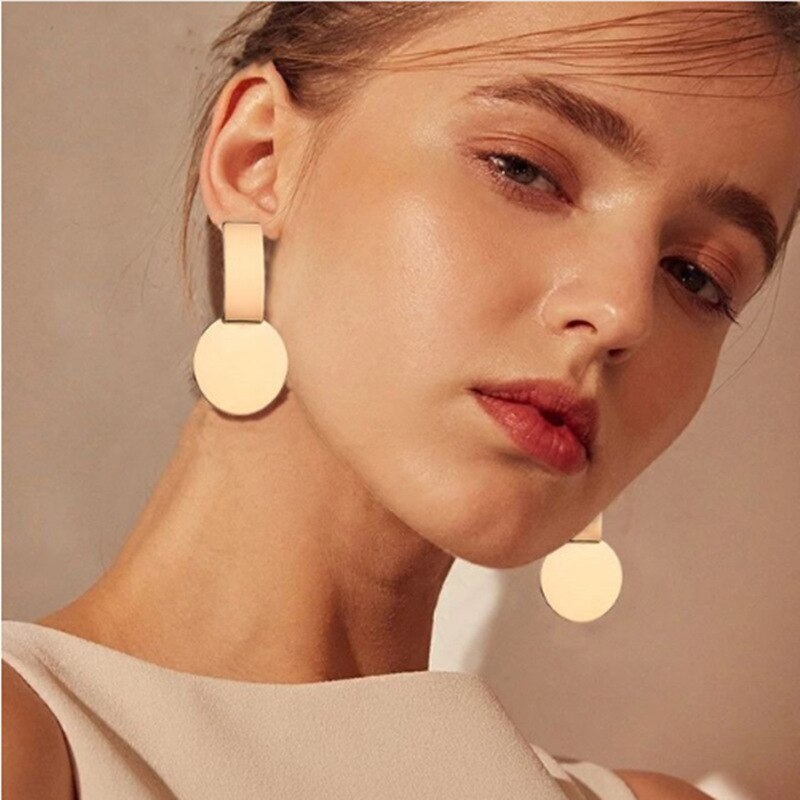Long Crystal Tassel Gold Color Dangle Earrings
