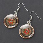 Chakra Spiritual Healing Glass Dangle Earrings
