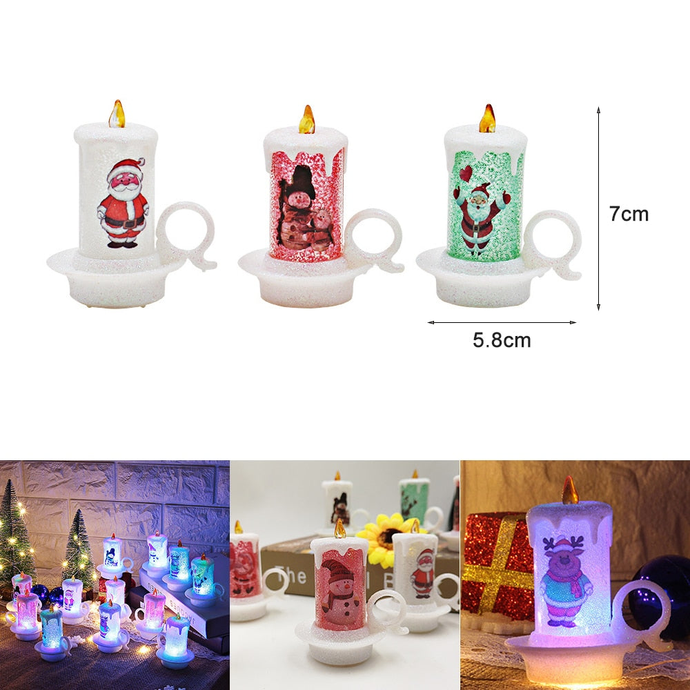 Christmas Snowman LED Light Candle