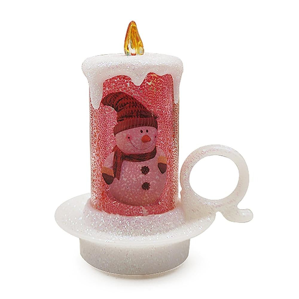 Christmas Snowman LED Light Candle
