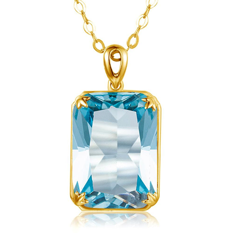 Aquamarine Necklace Pendant For Women
