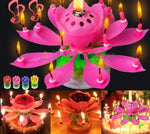 Cake Candle Lotus Flower Musical Candle