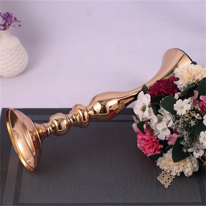 Metal Candle Holders Flowers Vase Candlestick