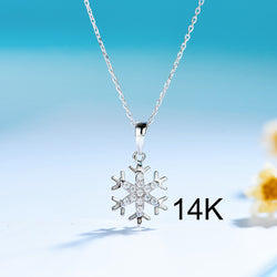 Diamond Gemstone snowflake Pendants For Women