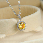 Dainty Female Red Green Pendant Necklace