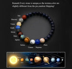 Universe Solar System Bracelet Natural Stone Eight Planets For Men And Women