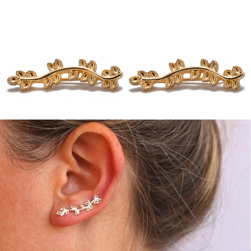Luxury Gold Color Colorful Crystal Bow Stud Earrings