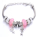 Antique Original Crown key lock Shape 6 colors Charm Bracelets