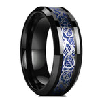 Vintage Black Gear Wheel Tungsten Ring