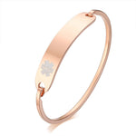 Engraving Stainless Steel Bangle Bracelet