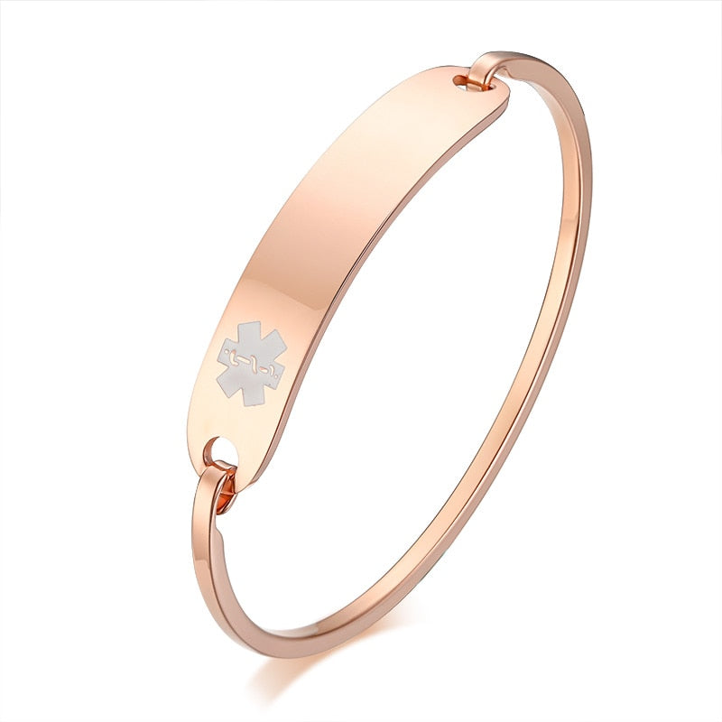 Engraving Stainless Steel Bangle Bracelet