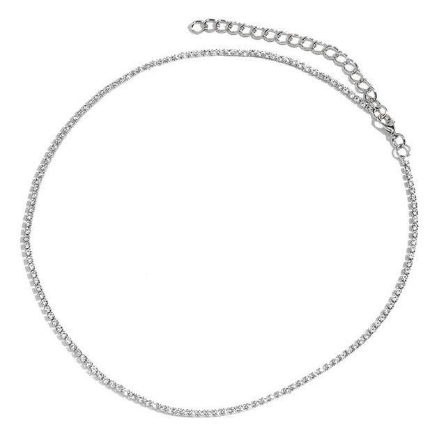 Iced Out Butterfly Choker Necklaces For Women