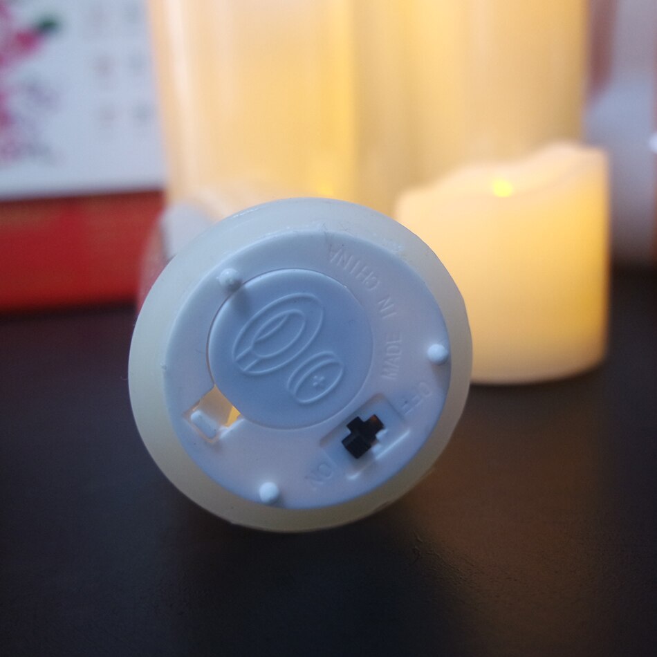 flameless uneven edge electrical paraffin wax led candle