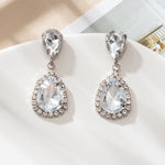 Fashion Crystal Water Drop Dangle Earrings
