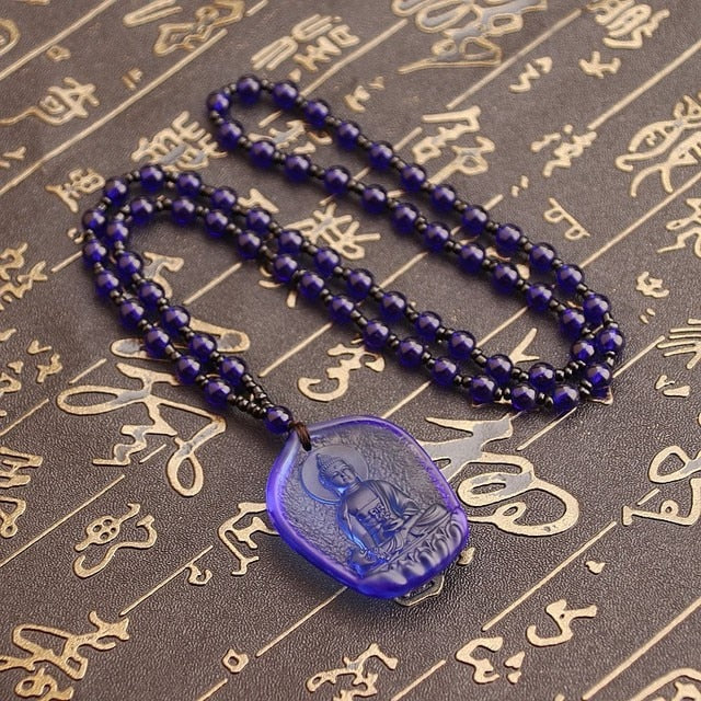 Crystal Carved Buddha Lucky Amulet Pendant
