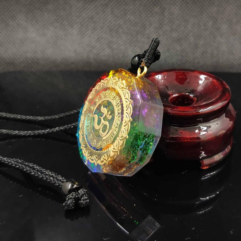 Orgonite Pendant Om Symbol Necklace