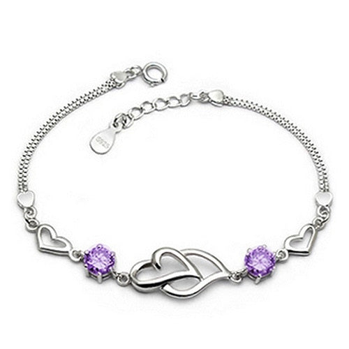 925 sterling silver new heart to heart bracelet