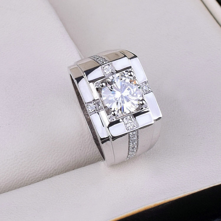 Classic High Carbon Men'S Finger Ring