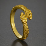 Double Head Snake Adjustable Rings