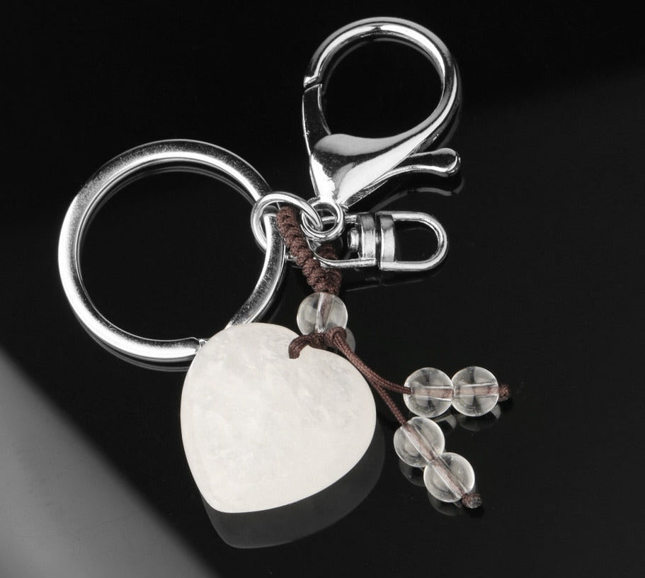  Pink Quartz Tiger Eye Keyring
