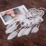 Handmade Lace Dream Catcher Feather Bead Hanging Decoration Ornament Gift Colorful Craft Dreamcatcher Heart Wind Chimes