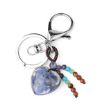  Pink Quartz Tiger Eye Keyring