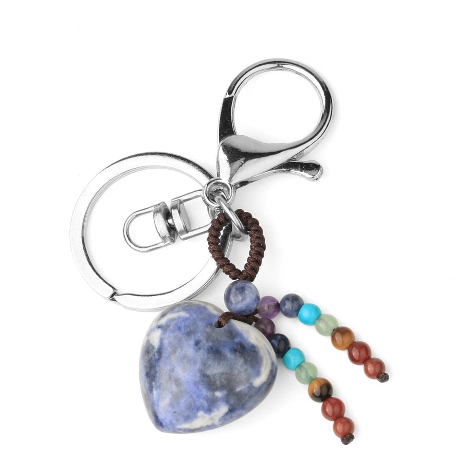  Pink Quartz Tiger Eye Keyring