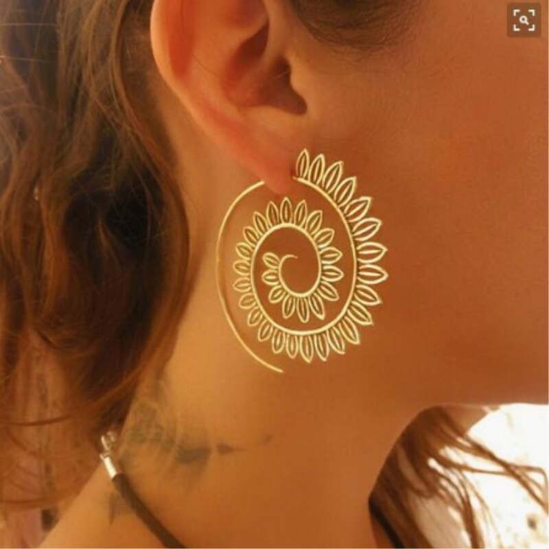Long Crystal Tassel Gold Color Dangle Earrings