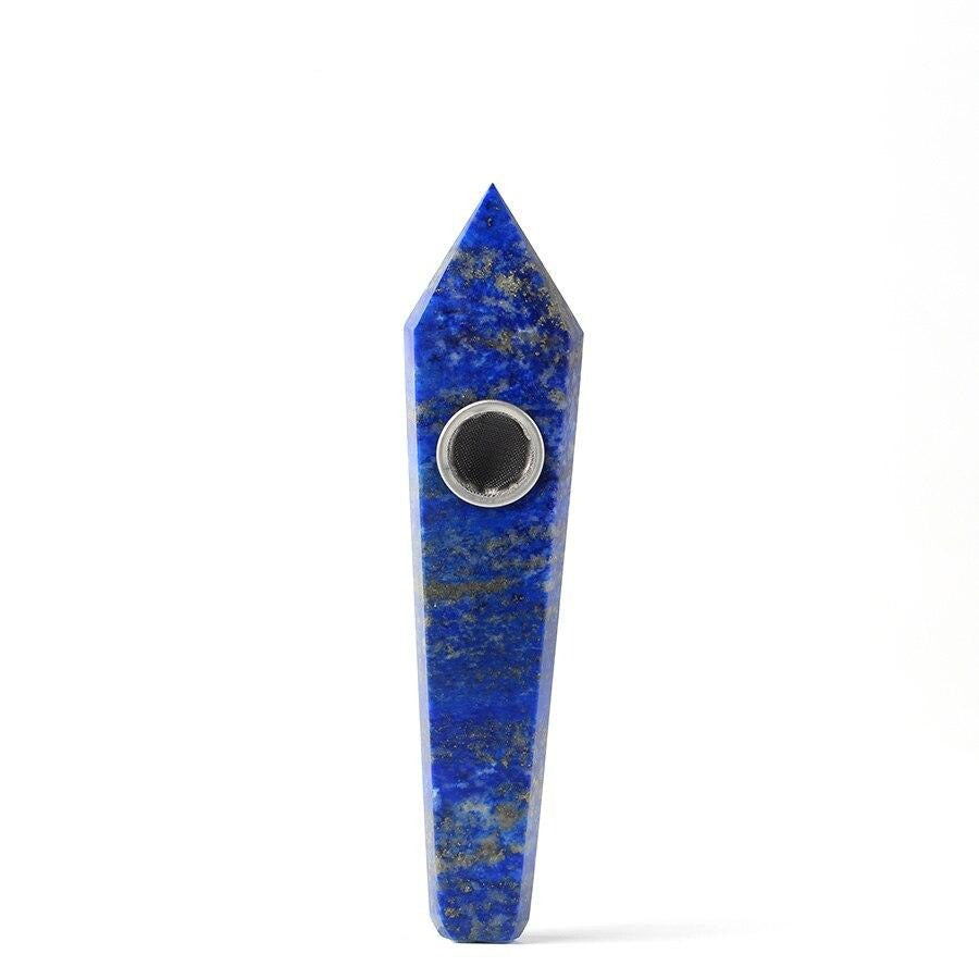 Natural Quartz Crystal Healing Obsidian Smoking Point Pipe