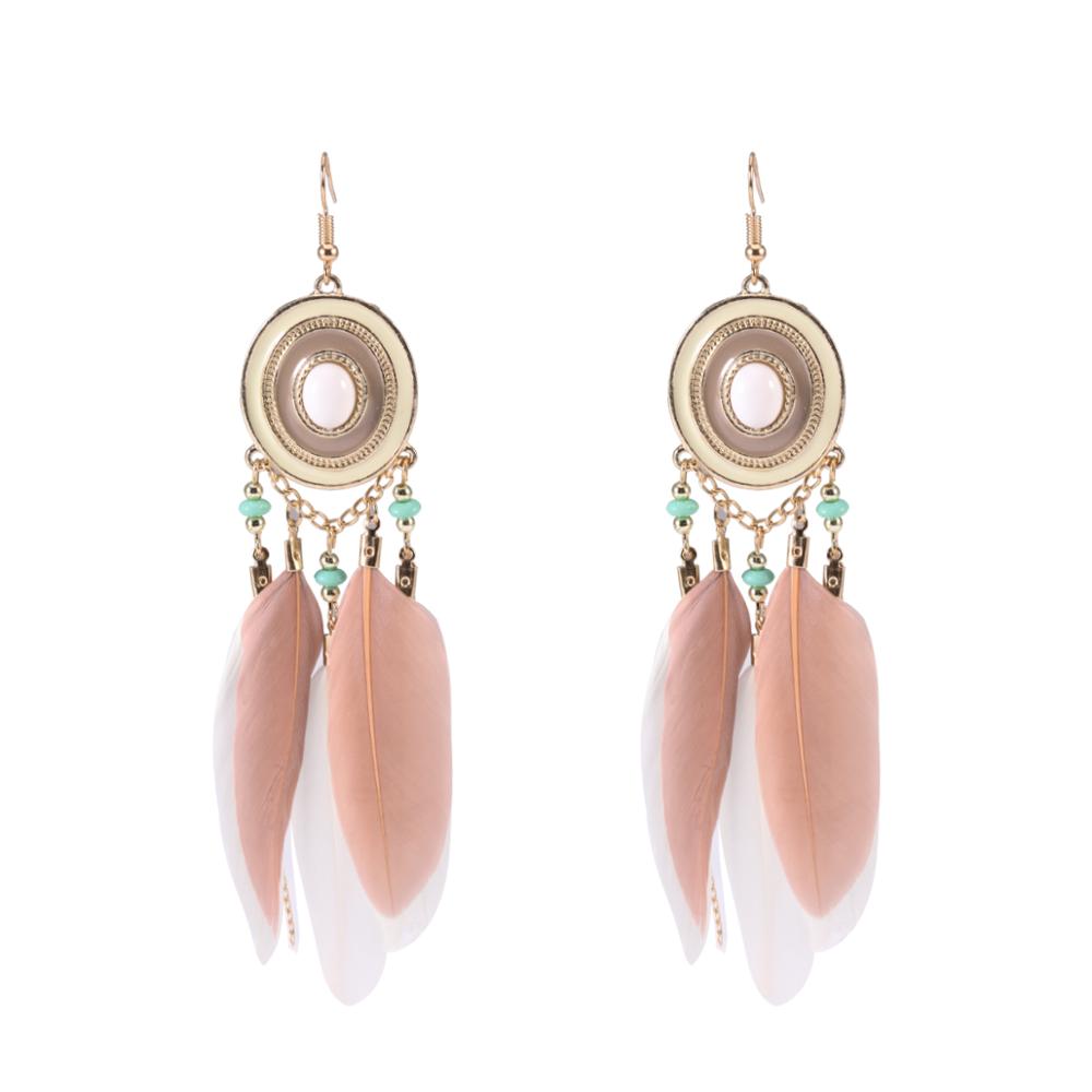 Fringed water drops earrings