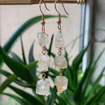 Stone Long Tassel Quartz Earrings