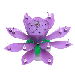 Lotus Flower Rotating Birthday Musical Candle