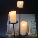 flameless uneven edge electrical paraffin wax led candle