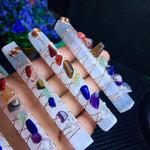Chakra Healing Crystals Stones Beads Wire Wrapped Raw Selenite Stick