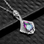 925 Silver Pendant Vintage Gemstone Pendant Necklace