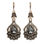 Gray Crystal Bridal Earrings